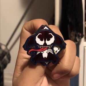 Venom enamel pin